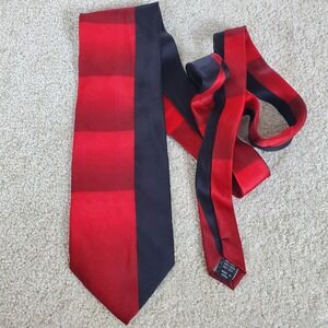 Forte Neck Tie Men's Red and Black Geometric Hand Made Tie 100% Silk‎ 60"